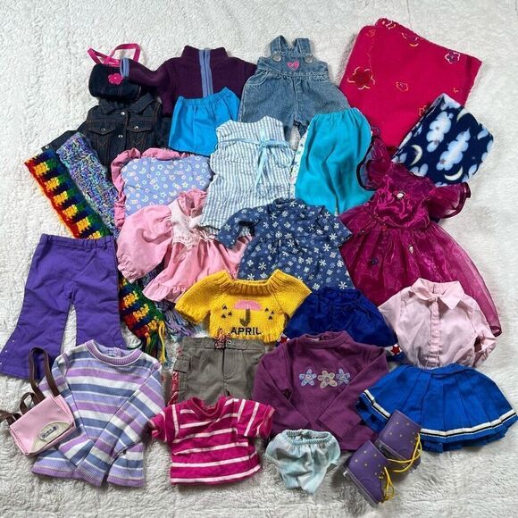 Vintage 18” Doll Clothes Outfit Accessories Bundle Lot - Picture 1 of 5